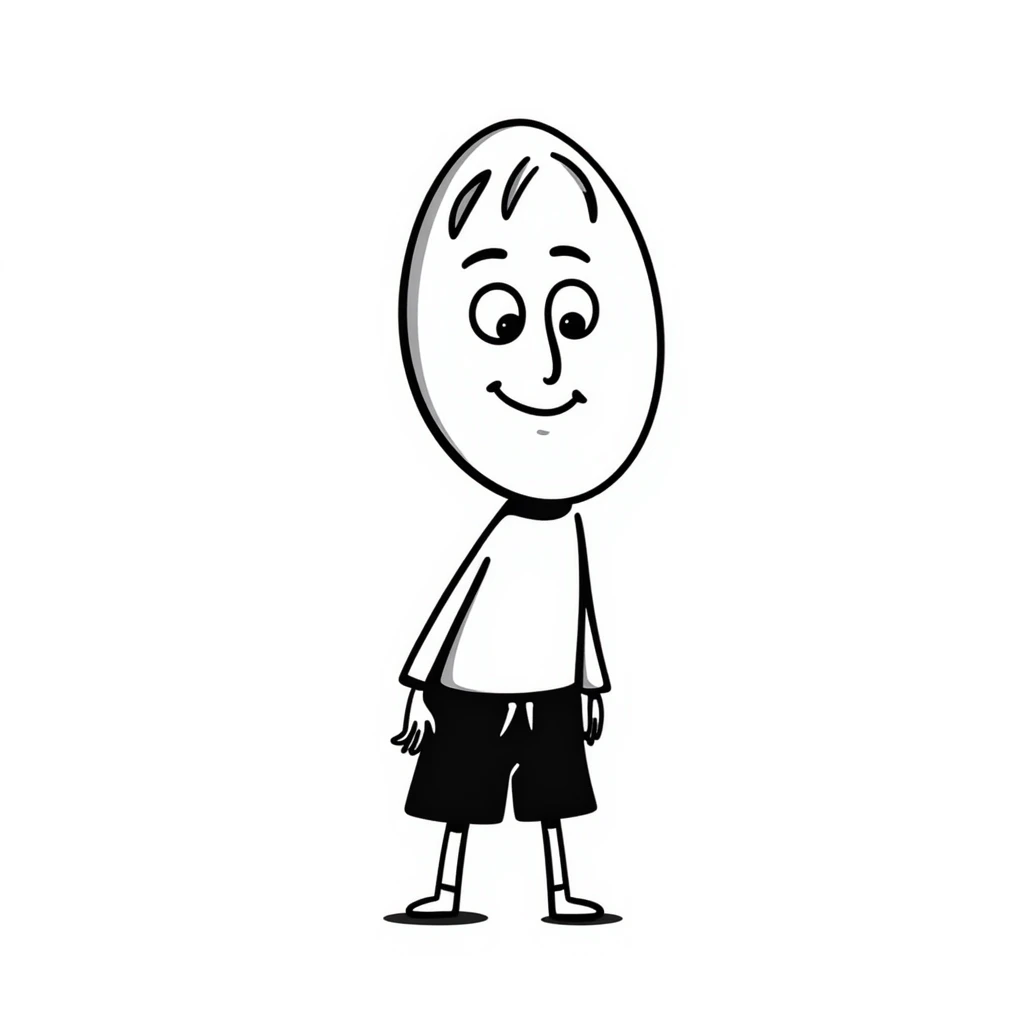 kaşık adam, a character made from a spoon, hand drawn doodle style emoji