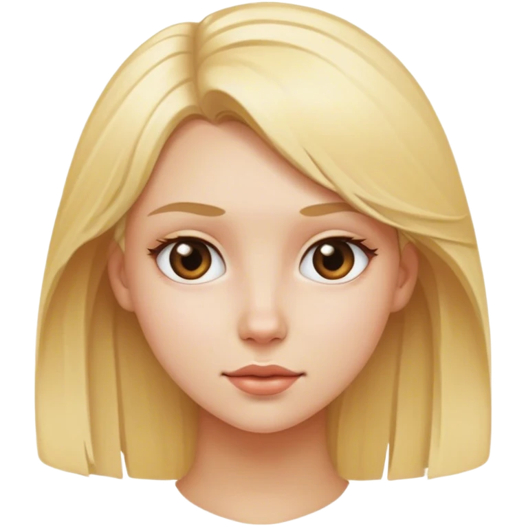 blonde girl portrait looking at viewer emoji