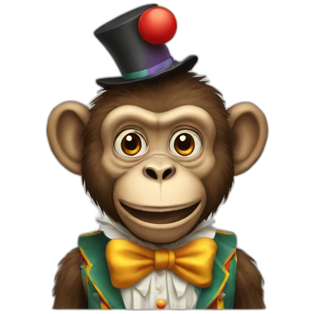 Monkey clown emoji