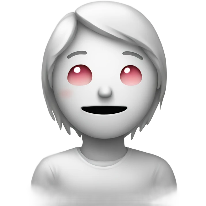 Sad person smiling with heart  emoji
