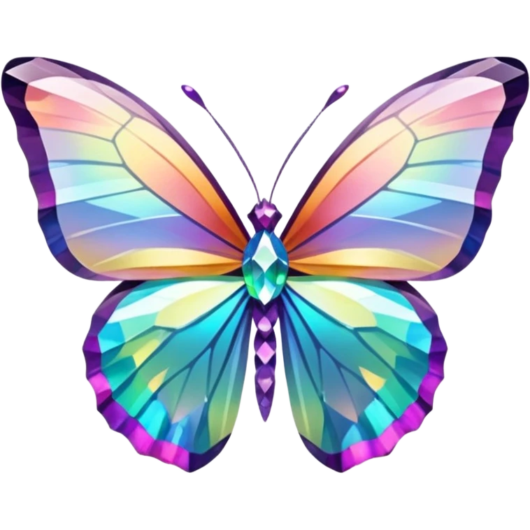 butterfly shaped 56-carat iridescent diamond emoji