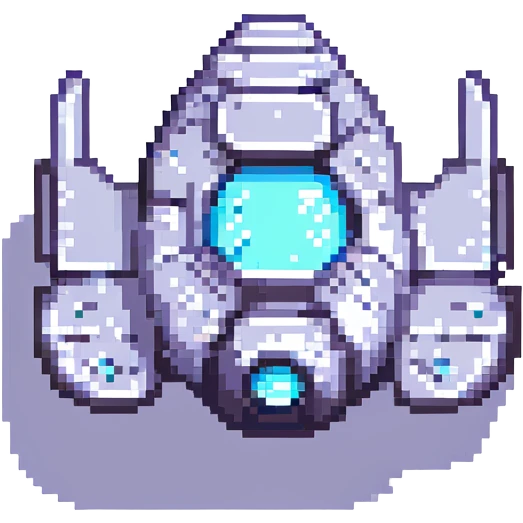futuristic spaceship pixel art emoji