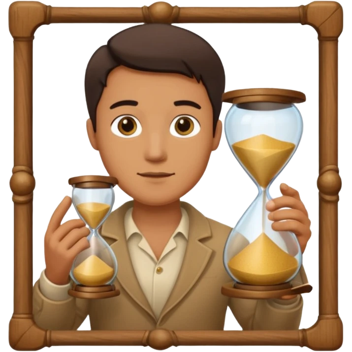 man holding hourglass emoji