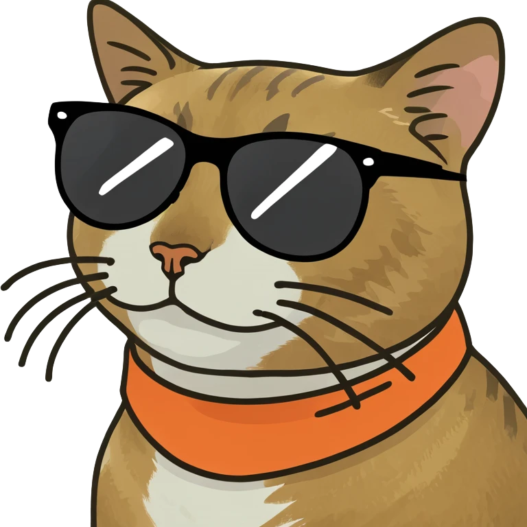 Cat with sunglasses emoji