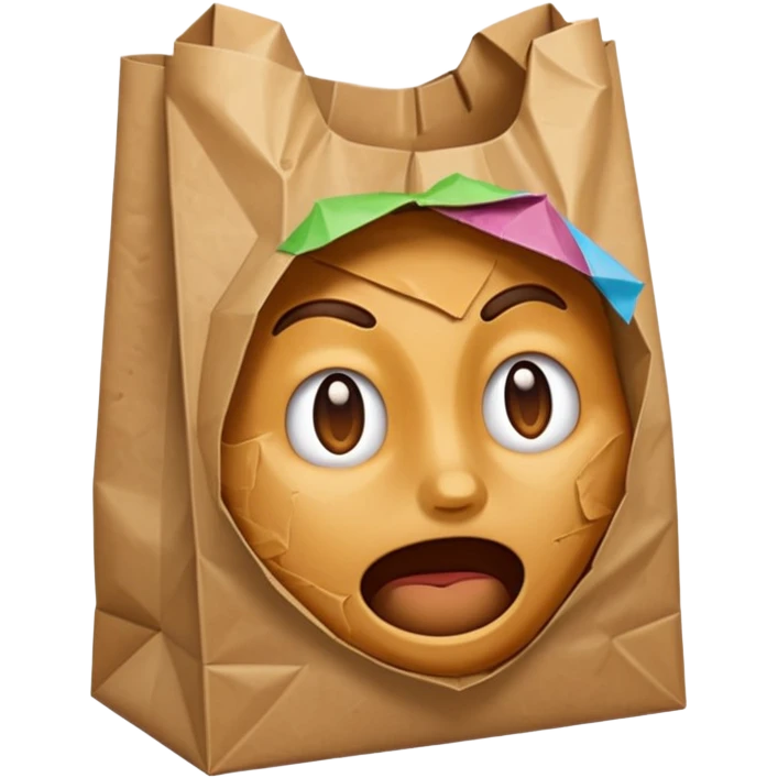 paper bag. negative  emoji emoji