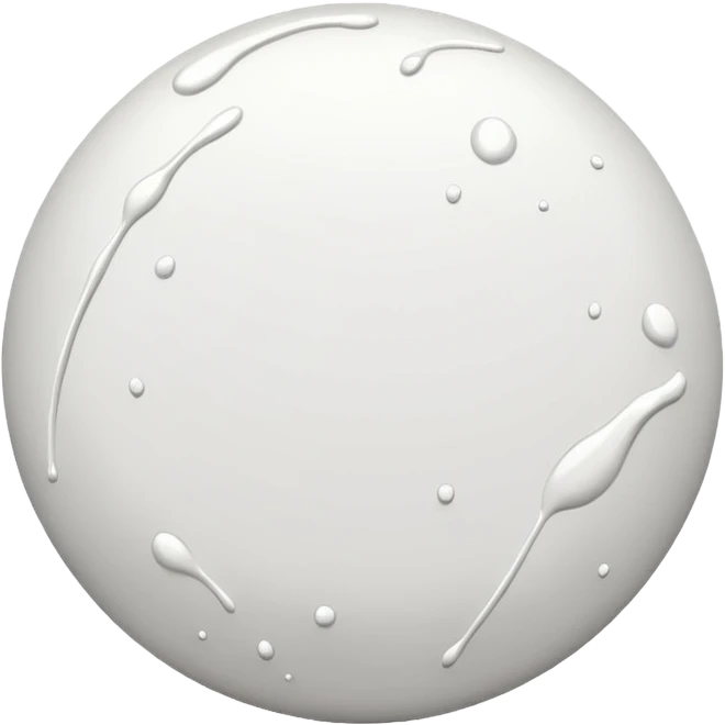 white paint splatter, rounded edges emoji