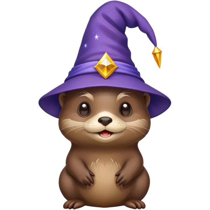 otter with wizard hat emoji
