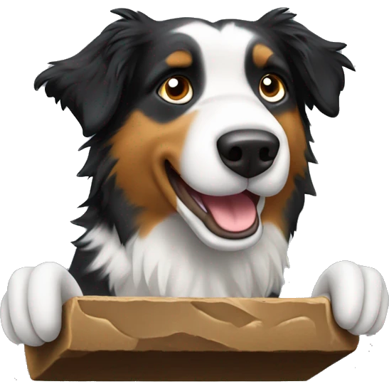Anvil with Jumping Australian shepherd  emoji