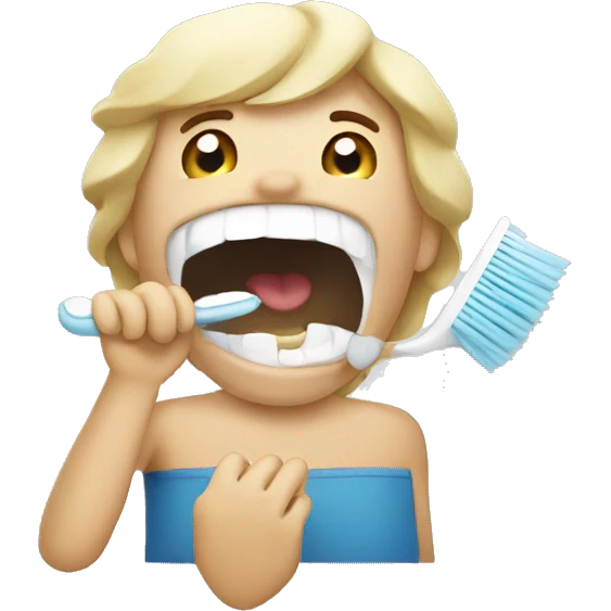 brushing teeth emoji