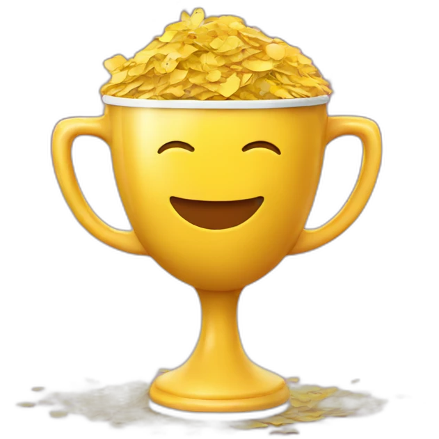 Winner cup with confetti  emoji