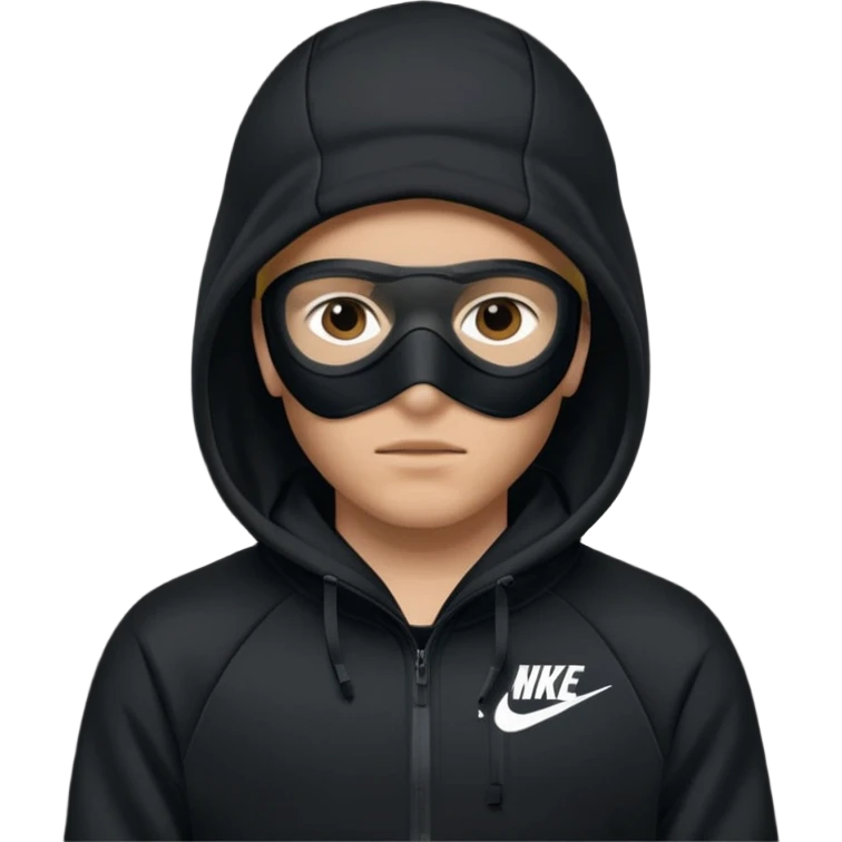 White person wearing a Nike Tex with hood and ski mask co all black and https://encrypted-tbn0.gstatic.com/images?q=tbn:ANd9GcTQEV3H5Fpq8Dp-ki2RTwgbdHqMsKZzDtarA9ywqiFzKVKjxdLc5Fq9yDOax7-XC4trueI2pFuItpqM_TVrGODdDG5la_rbm9lB8utSLKXm&s=10 emoji