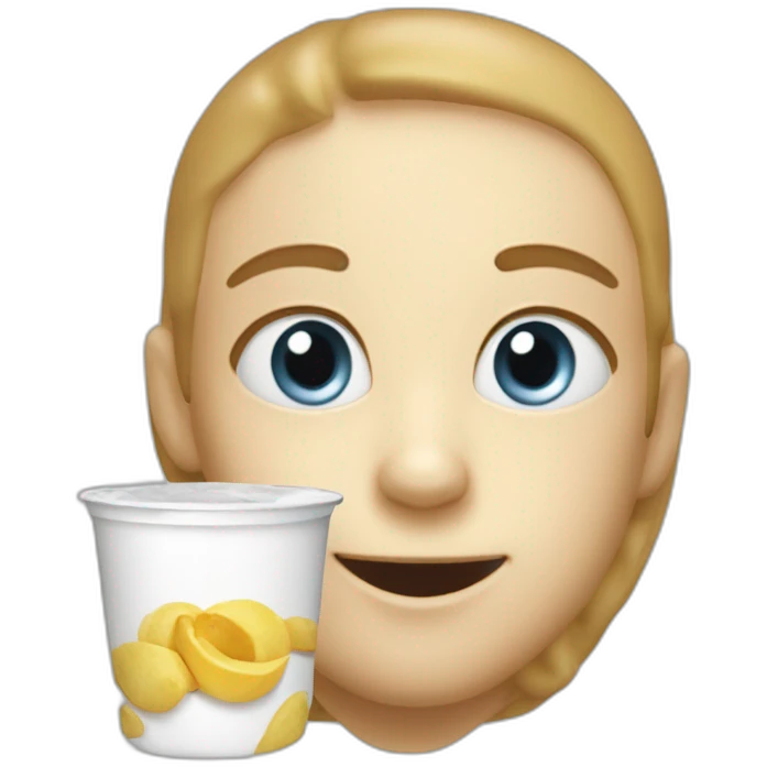 chat qui mange un yaourt danone emoji