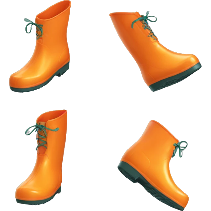 orange rainboot emoji
