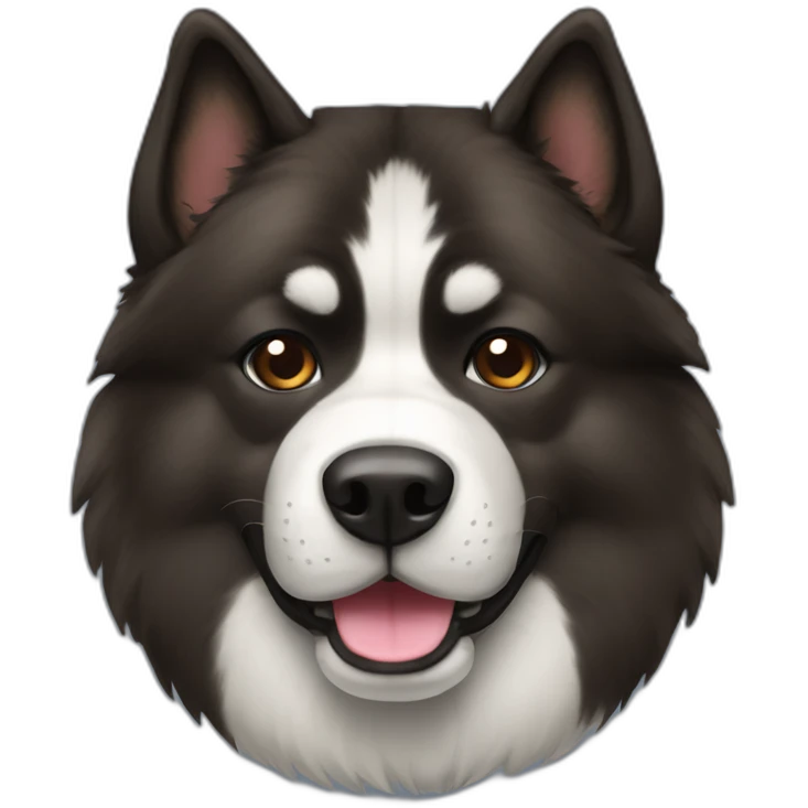 dark brindle akita dog emoji