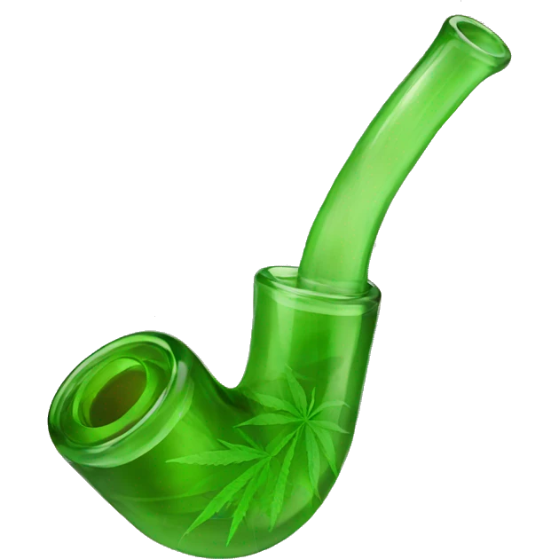 Small glass cannabis pipe emoji