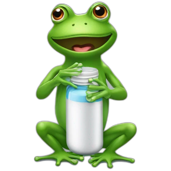 frog selling pharmaceuticals emoji