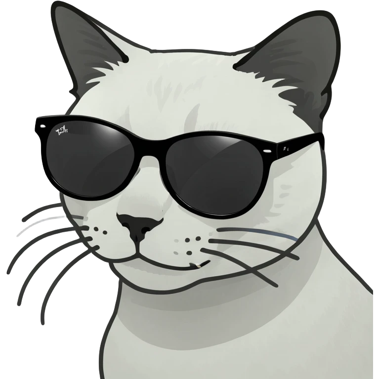 Cat wearing sunglasses emoji