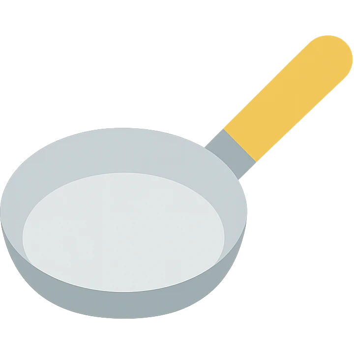a pan, icon style, flat and modern emoji