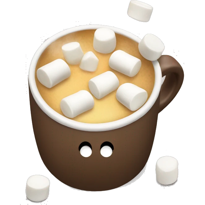 Tasse mit marshmellows emoji