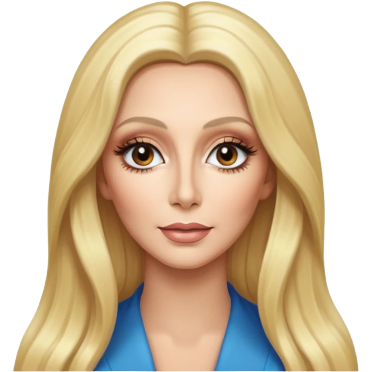 Cher with long blonde hair emoji