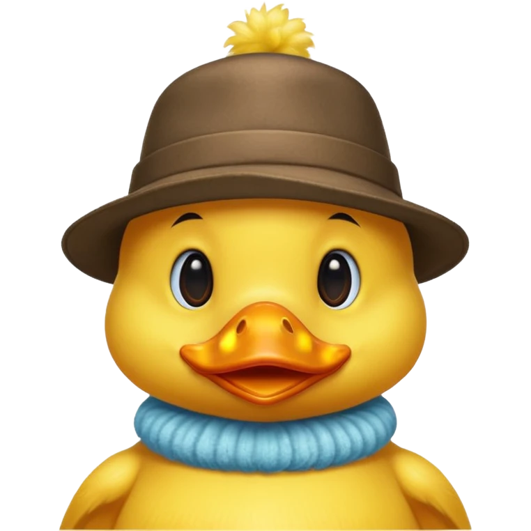 duck wearing a hat emoji