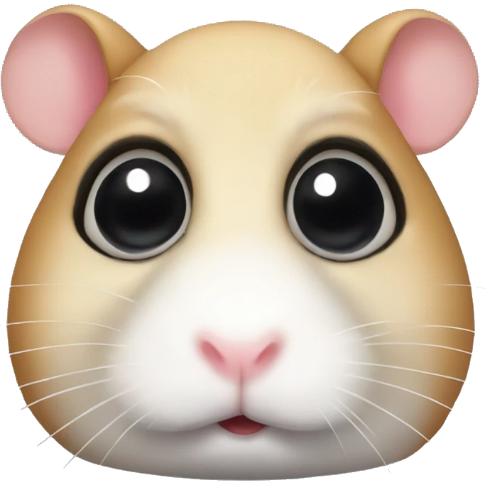 Hamster with huge black eyes emoji