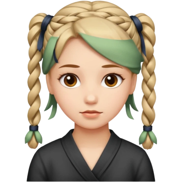Saçı bağlı kız emoji