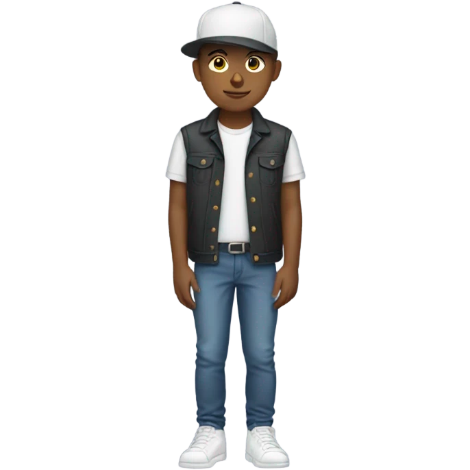 Full length teenager With a cap emoji