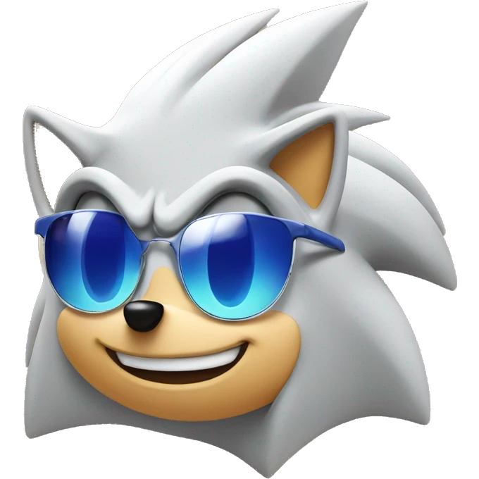 Sonic the hedgehog with sunglasses emoji