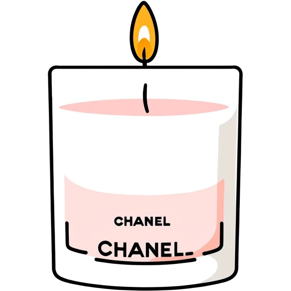 Light pink Chanel candle emoji