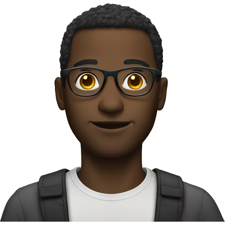 Black guy glasses  emoji