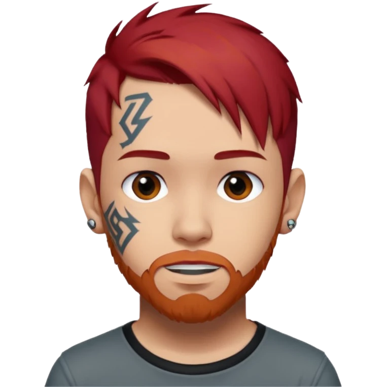 Mike Shinoda with red hair emoji