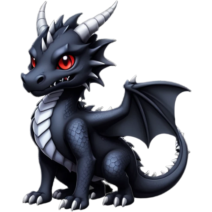 Gothic Badass Edgy Dark Mysterious Mystical Dragon-Beast-Fursona emoji
