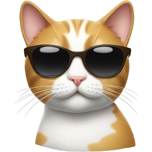 Cat with sunglasses emoji