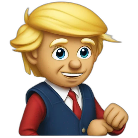Pinocchio as trump emoji