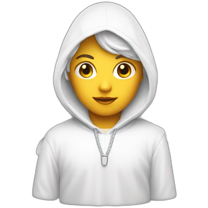 angel white with hood with halo emoji