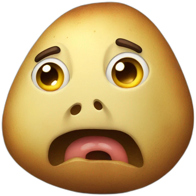 scared potato emoji