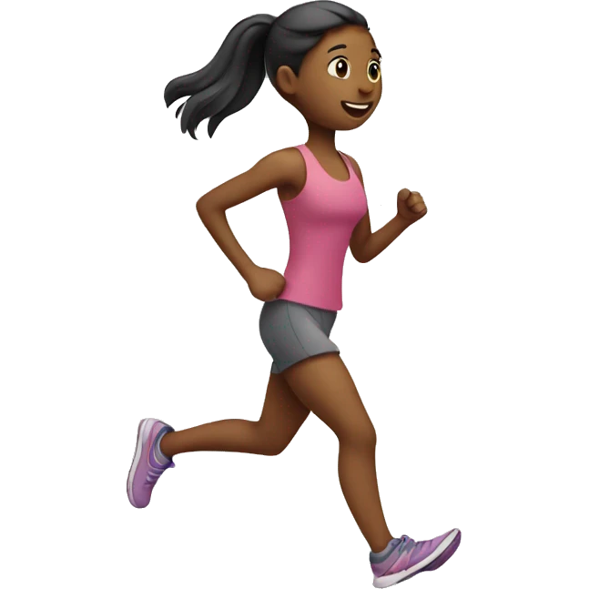 Girl running on a treadmill  emoji