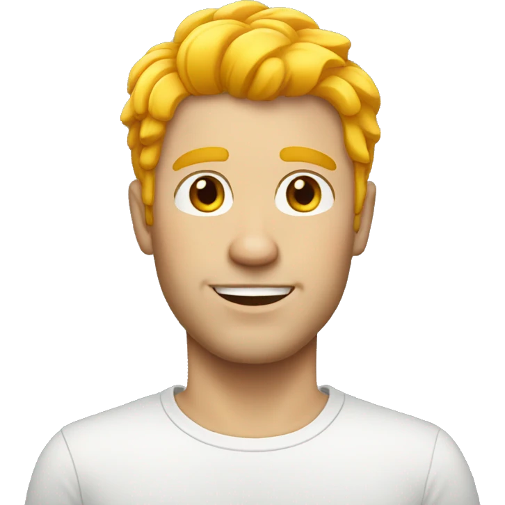 white man with bright hair emoji