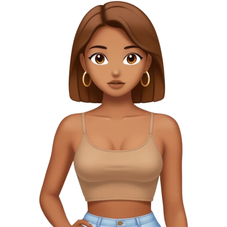Brown aesthetic with a bit of brown Y2K emoji