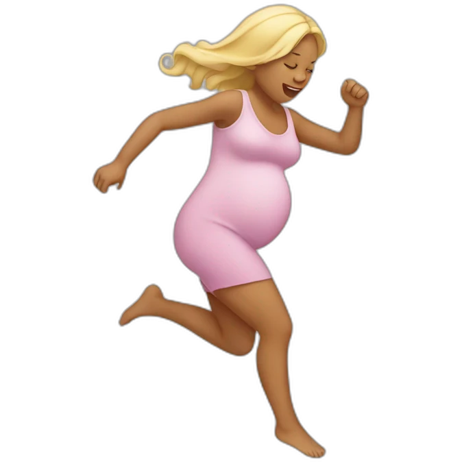 pregnant lady baby kicking emoji