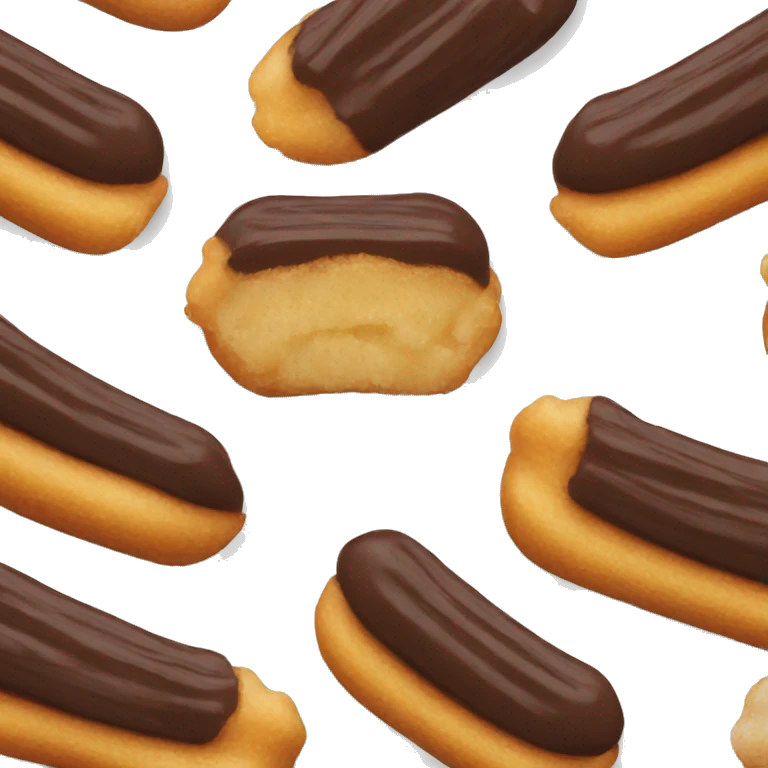 Chocolate dipped churro tip emoji