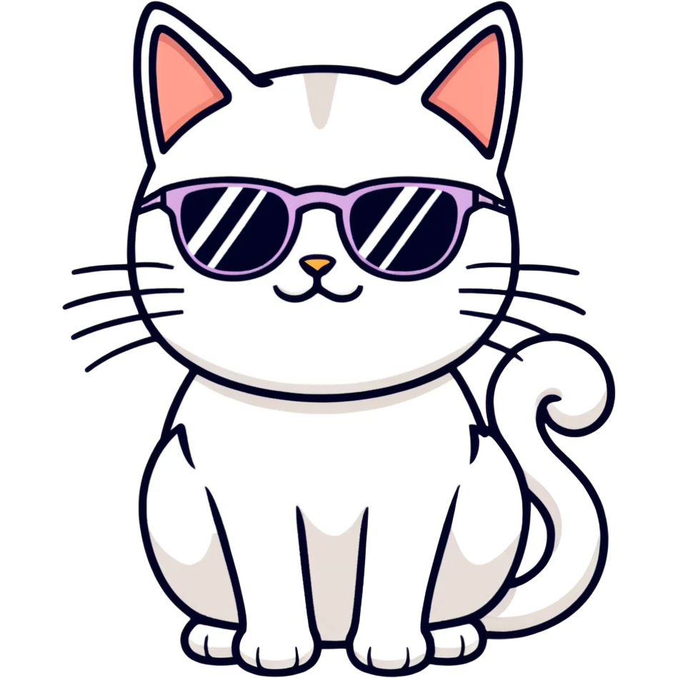 Cat with sunglasses emoji