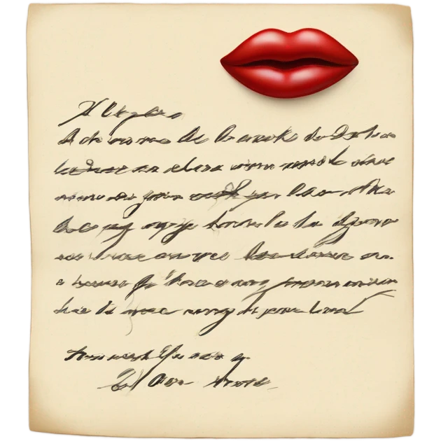 love letter with kiss emoji