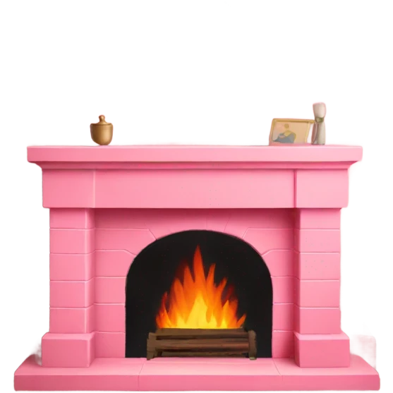 Pink fireplace emoji