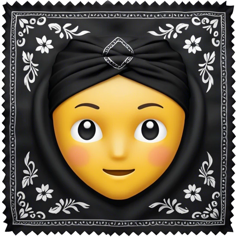 Black bandanna  emoji