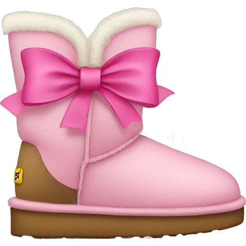 Uggs with pink bows emoji