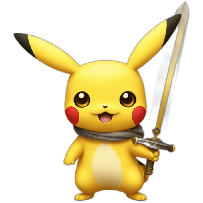 pikachu with a sword emoji