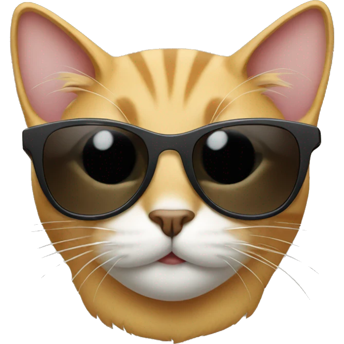 Cat with sunglasses emoji