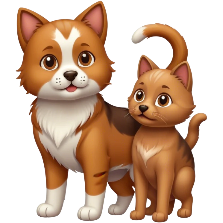 CAT and dog emoji